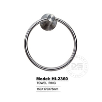 (MUNZER) bathroom toilet stainless steel brushed round towel ring hand towel hanging ring HI-2360B