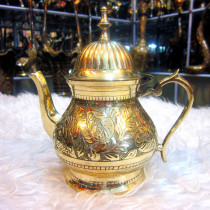 India Pakistan traditional copper embossing process Copper teapot coffee pot factory direct real shot household goods