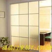 Shanghai professional custom toilet balcony Jade titanium alloy glass partition door