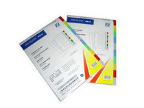 Zhuoli ZL5810 color sorting paper PVC split Paper Paper 10 pages A4 color sorting paper