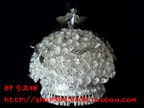 Miao clothing silver jewelry clothing headdress hat collar performance clothing women yellow flat hat