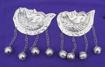 Miao silver ornaments Guizhou Miao silver ornaments Miao headwear Miao silver tablets small fish