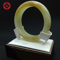 Natural Xinjiang Hetian Jade sugar jade bracelet green jade belt sugar plus wide bracelet female jade bracelet Fidelity belt certificate