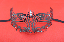 Venice diamond-encrusted wrought iron mask Princess Prom metal mask Mens and womens half-face mask