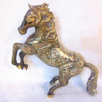 Pakistani traditional handicrafts bronze carving color spots to successfully recruit horses factory direct BT132