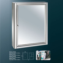 304 stainless steel mirror cabinet Bathroom mirror box bathroom locker wall cabinet storage box storage cabinet 8019