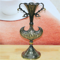 Pakistan handicrafts direct sales bronze bronze sculpture 14-inch ethnic crescent pot holiday gift BT469