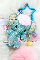 Austrian Crystal sticker out of print limited melody baby elephant pendant car hanger custom