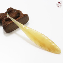 Small back basket white buffalo horn healthy ear spoon ear digging spoon natural horn handmade ear grate gift
