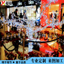Winter crystal light Christmas Tree lighting Simulation tree Shopping Mall Christmas scene props Luminous stage tree