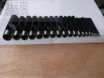 (Old play leather) handmade belt flush 1-26mm black round flush DIY handmade leather tools G10020