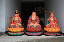 New product on the shelf Resin FRP god statue Buddha statue 1 meter 6 裟 婆 Sansheng Station Sansheng Bodhisattva Temple Buddha statue