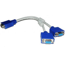 VGA one-point two computer cable HD splitter split screen line vga one-drag two distributor split line