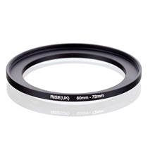 High quality metal filter adapter ring small turn large forward ring 60mm-72mm adapter ring