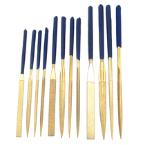 Emery file flat round file round file semi-circular triangle file plated gold polished diamond file