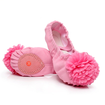 Adult Toddler Child Dance Shoes Women Ballet Shoes Soft-bottom Exercises Shoes Girl Cat Paw Shoes Flowers Performance Dancing Shoes