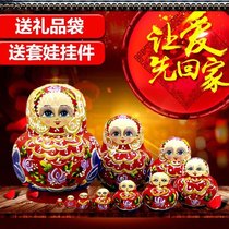 Douyin Russian doll 10-layer ten-layer birthday gift overseas pure handicraft formaldehyde-free basswood 000