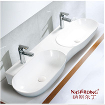 Toilet washbasin double basin upper basin ceramic surface table basin one square wash basin art basin bathroom cabinet