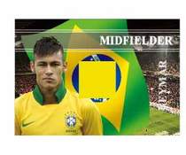 Brazilian monochrome jersey Card Neymar