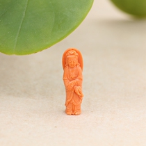 Pure original branch sea red stone necklace pendant hanging Guanshiyin Bodhisattva Guanyin Taishi beg son A