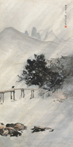 Art micro-spray Li Xiongs wind and rain return 30x60cm