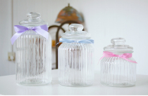 Large striped sealed jar Wishing bottle Wishing bottle Lucky Star Glass bottle Drift bottle Creative star bottle