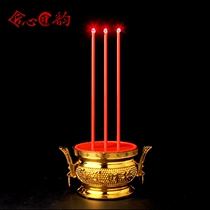 LED electronic incense burner candle lamp dedicated to civil and military god of wealth worship Buddha household products smokeless plug-in battery dual-purpose