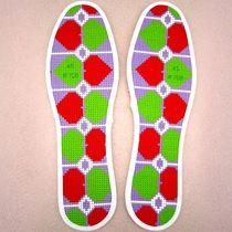 Cross-stitch insole non-fading thick cotton 5D mens and womens thick pinhole semi-finished precision print 6 pairs
