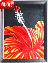 Factory carving art glass corridor end background wall frameless painting decorative painting heart full of flowers