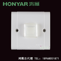 Hangzhou Hongyan Switch A 86 Waterproof and Splash-proof Film One-on Double-control Double-way Switch Balcony Toilet Kitchen