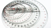 Ke Wen brand full circle protractor 360 degrees diameter has 10 15 20 25 30cm round ruler stationery