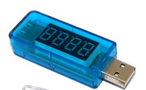 (Blue straight type) USB port ammeter voltmeter tester plug and play without power supply