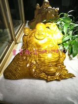 Jinsi Nan woodcarving small leaves of Jinsi Nan ornaments Golden Maitreya small leaf Jinnan Maitreya Buddha crafts