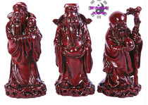 Resin Fu Lu Shou Samsung ornaments zhao cai na fu zeng fu tian ren ding home feng shui ornaments