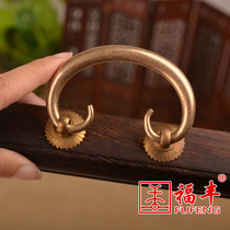Fufeng Ruyi head arched imitation ancient pure bronze Chinese classical picture frame hanging plaque holder copper-linked copper nails