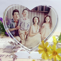 Crystal set-up creative Valentines Day gift photo making photo personalized custom birthday gift heart shape to send friends