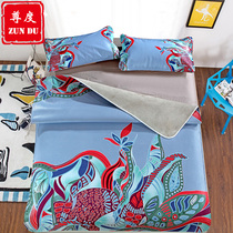 Zundo high-end natural head layer painted cowhide mat water cowhide mat three-piece set of color Phantom cowhide mat kit