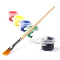Direct selling painted color environmental protection acrylic paint painted pigment gypsum painted color paint with brush 3ml 6 conjoined