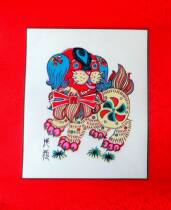 YXM Wuqiang woodblock New Year pictures 12 zodiac dog asthma dog Aya side color optional