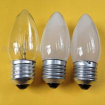 Candle-shaped tip bulb 220V transparent matte E27 screw tungsten wire lamp warm yellow light