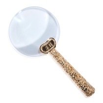 Taiwan tourism Taipei Palace Museum cultural and creative commemorative gifts boutique plum blossom magnifying glass Gold