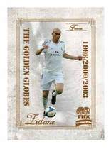 1998 2000 2000 World Football Mr Zidane refracted the star card
