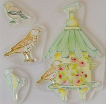 Scrapbook transparent seal Birdhouse