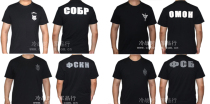  150 two Russian pioneers Russian army fans special forces black tactical T-shirts for training and physical fitness clothes