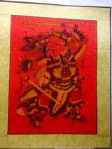 Zhuxian Town Woodcut New Year pictures) Intangible cultural heritage) Spring Festival) Spring Festival) Door God New Year pictures Qin Shubao) Wei Chi Gong 33 8 yuan