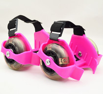  (Buy 2)Childrens gift starry sky hot wheels full flash roller skating runaway shoes pulley shoes sliding light wheel