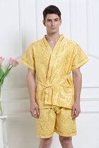 Men and women bathdress sauna sweatjacket cotton couple suit male sauna and massage foot therapy