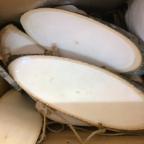 Blank house plate round wood chip garden painting log plate oval wood chip hand-painted material creative listing