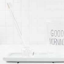 Glass Toothbrush Rack Bathroom room Home Placement Toothbrush Seat Creative Toilet Tooth holder Japan Brief