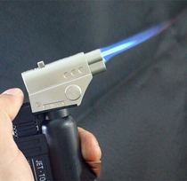 Bar Ju Cai windproof direct impact spitfire gun High temperature small welding gun repeatedly inflatable gas lighter